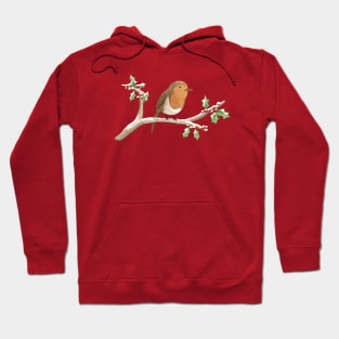 Robin on Branch Hoodie